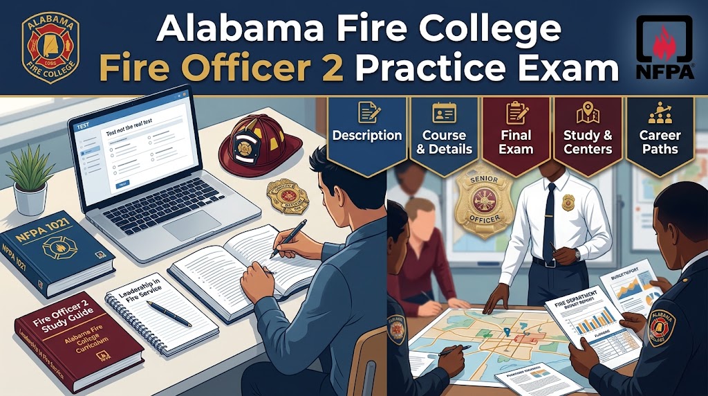Alabama Fire College Fire Officer 3 Practice Test Banner