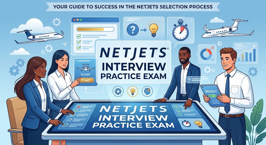 NetJets Interview Practice Exam Prep Banner