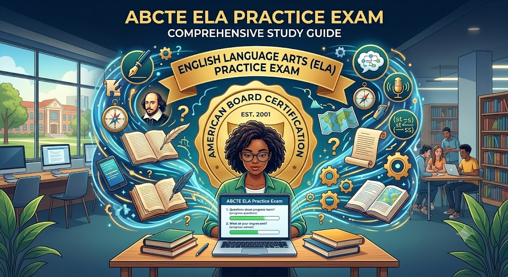 ABCTE English Language Arts (ELA) Practice Exam Banner