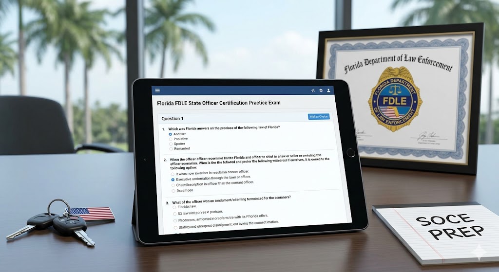 Florida Department of Law Enforcement (FDLE) Practice Exam Banner
