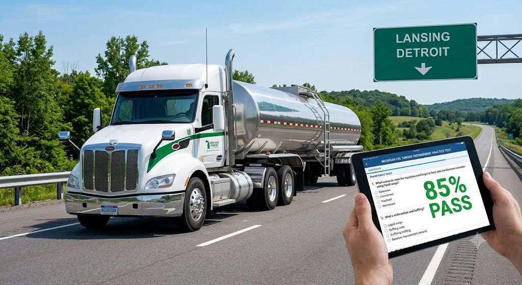 Michigan CDL Tanker Practice Test Banner