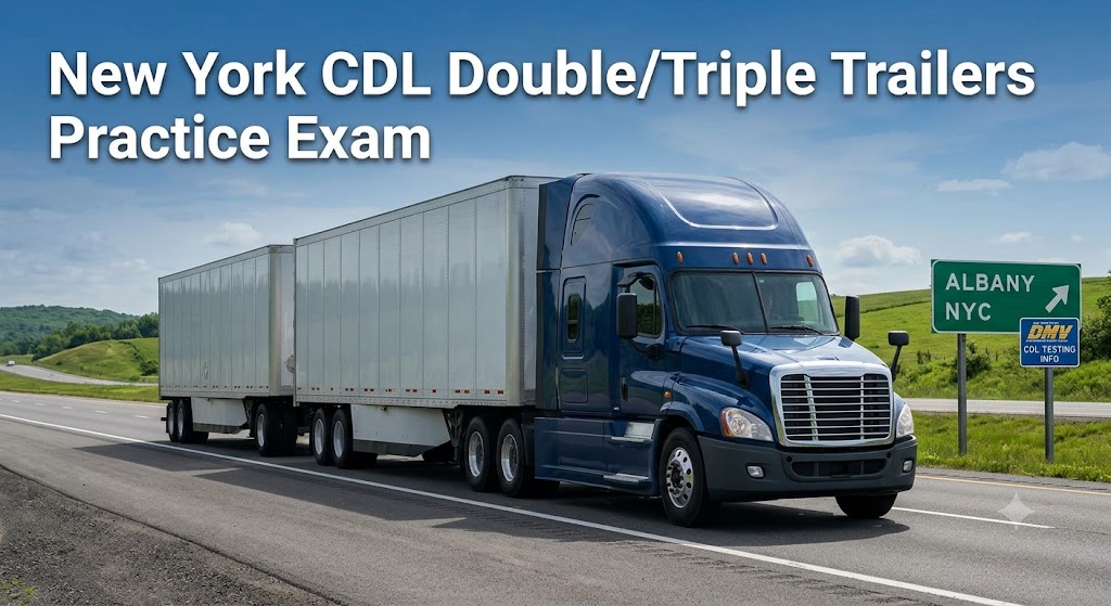 New York CDL Double/Triple Trailers Practice Test Banner