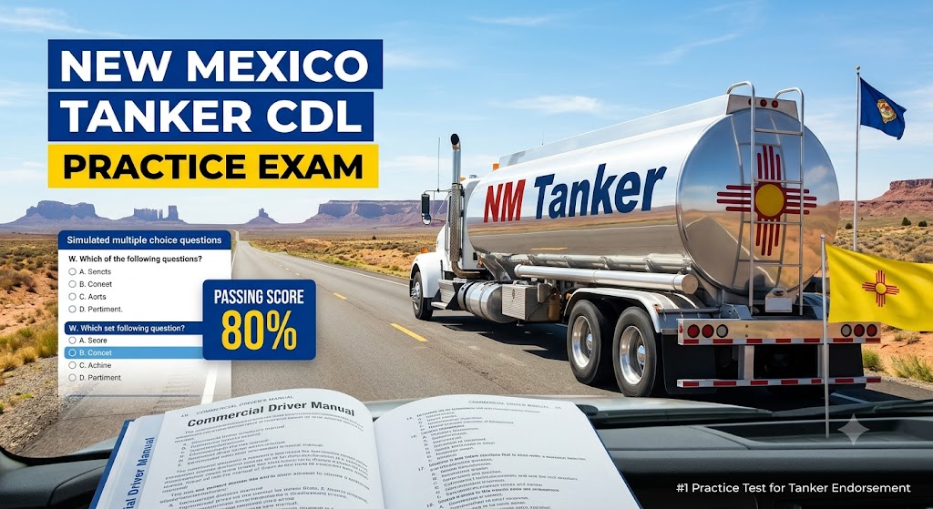 New Mexico CDL Tanker Practice Test Banner
