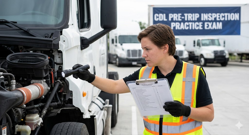 CDL Pre-trip Inspection Practice Exam Banner