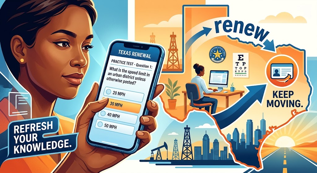 Texas Driver License Renewal Practice Test Banner