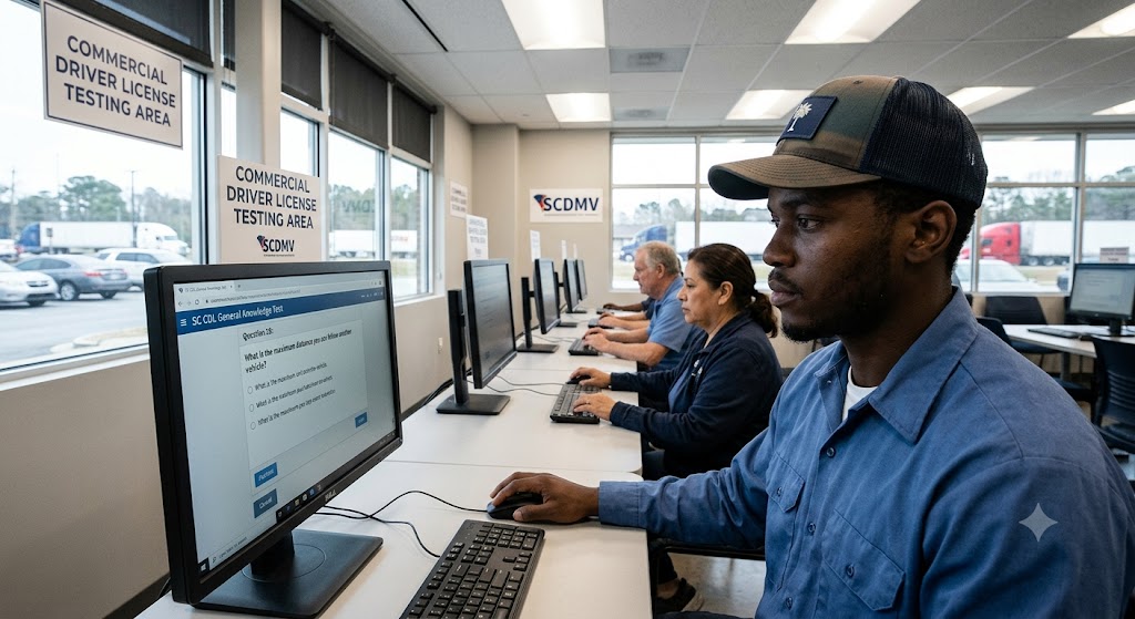 South Carolina CDL General Knowledge Test Simulator Banner
