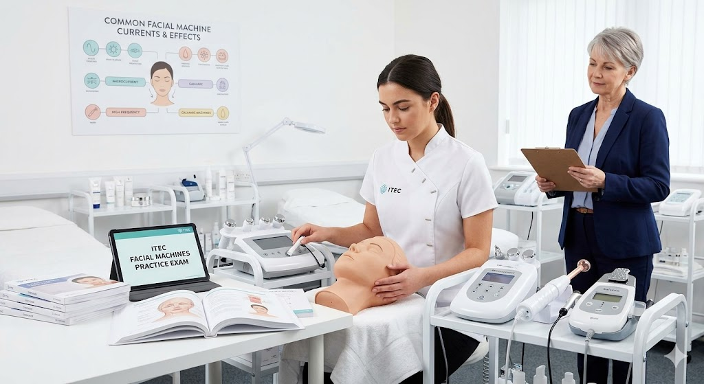 ITEC Facial Machines Practice Exam Banner