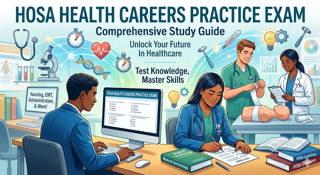 HOSA Health Careers Practice Test Banner