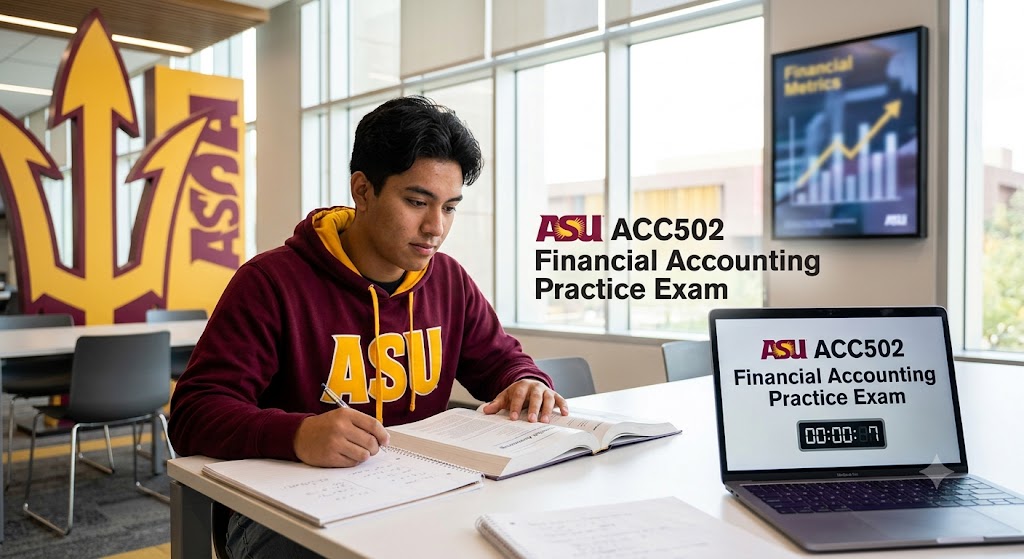 Arizona State University (ASU) ACC502 Financial Accounting Practice Exam Banner