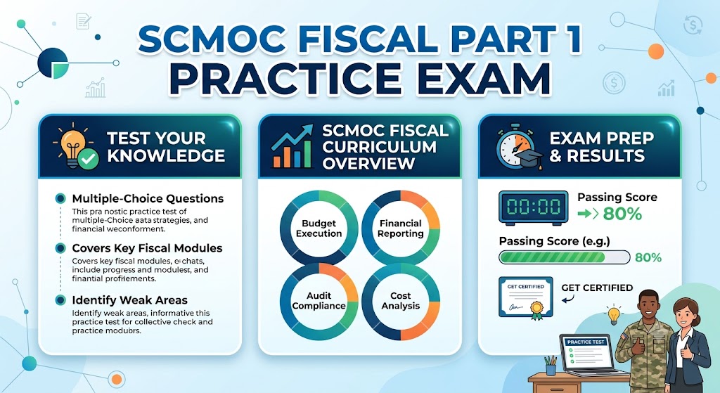 Supply Chain Management Officer Course (SCMOC) Fiscal Part 1 Practice Test Banner