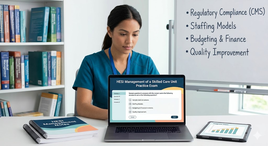 HESI Management of a Skilled Care Unit Practice Test Banner