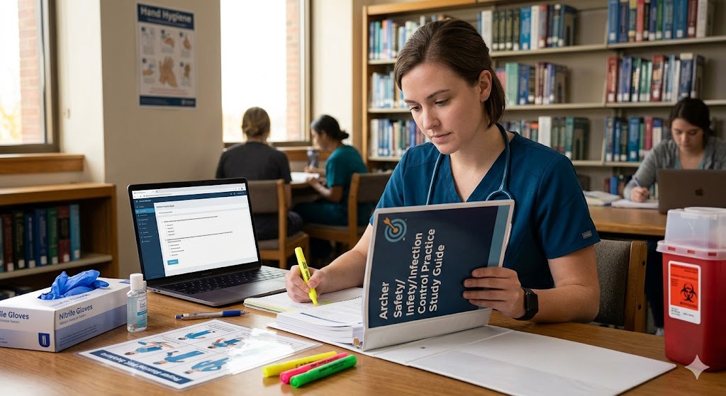 Archer Safety Infection Control Practice Exam Guide Banner