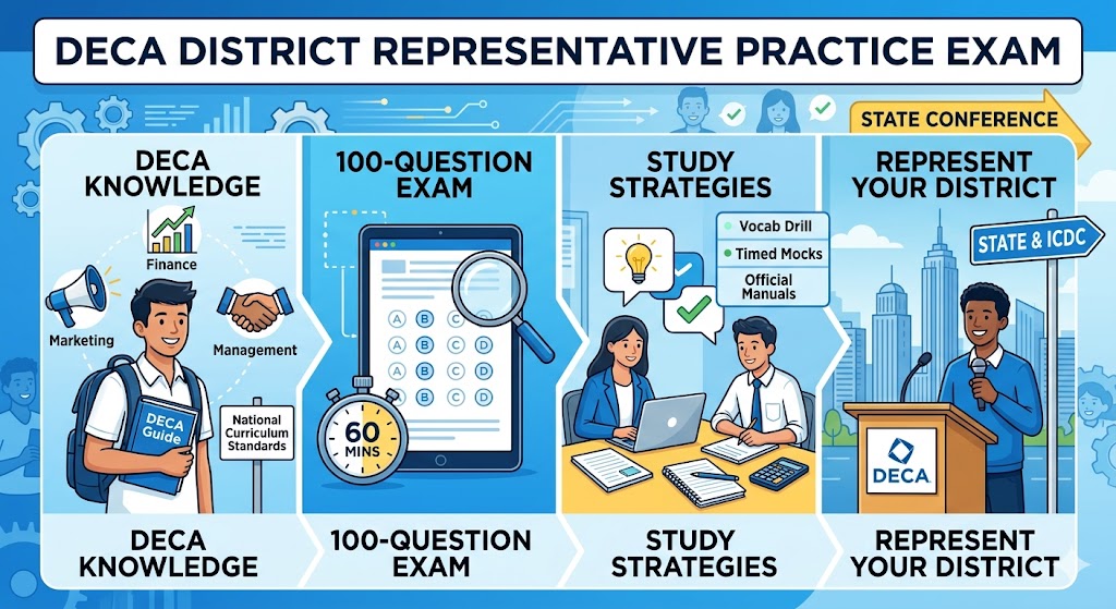 DECA District Representative Practice Test Banner