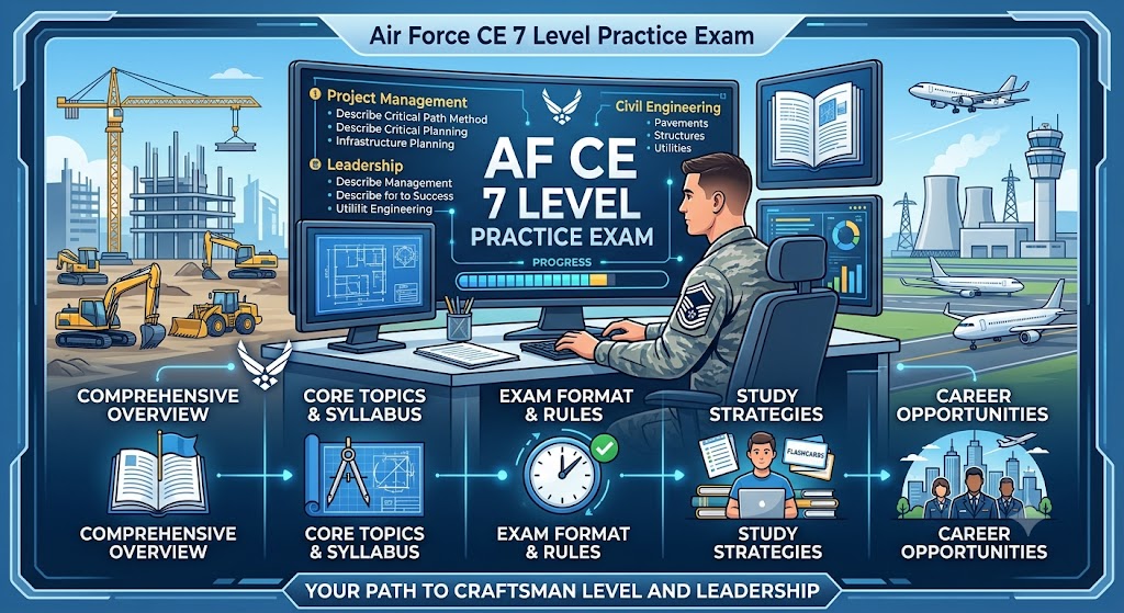 Air Force Civil Engineer (CE) 7 Level Core Practice Test Banner