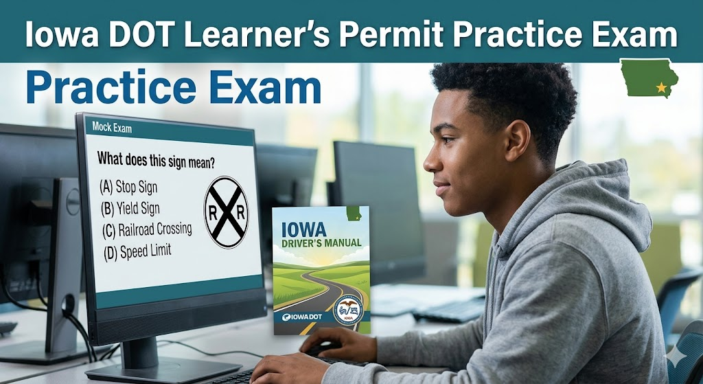 Iowa DOT Learner's Permit Practice Test Banner