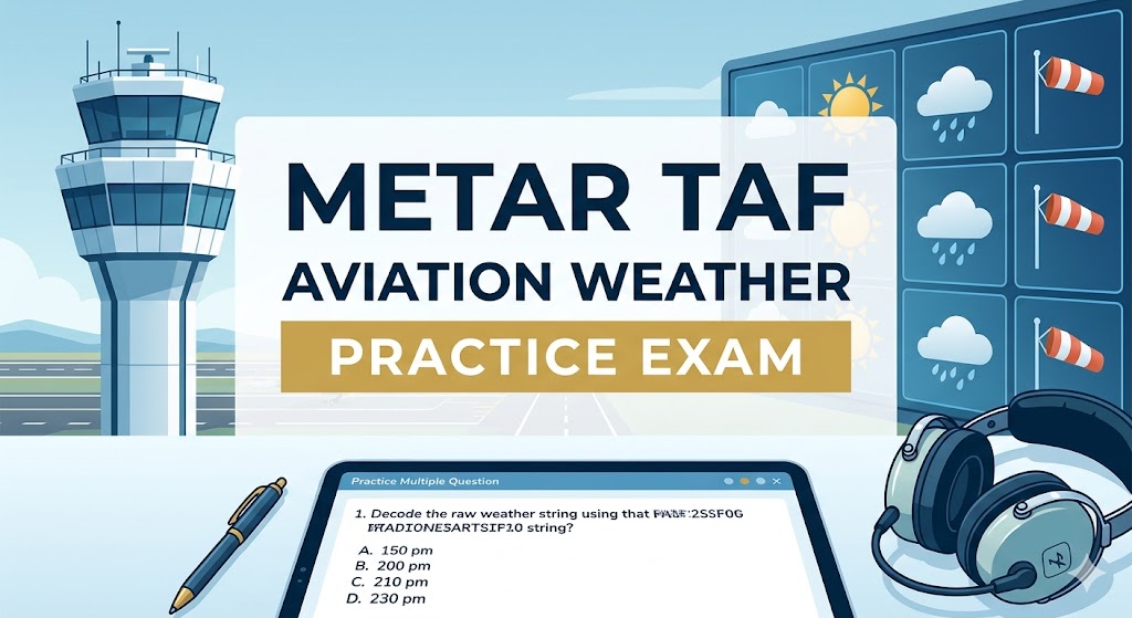 METAR Terminal Aerodrome Forecasts (TAF) Practice Test Banner