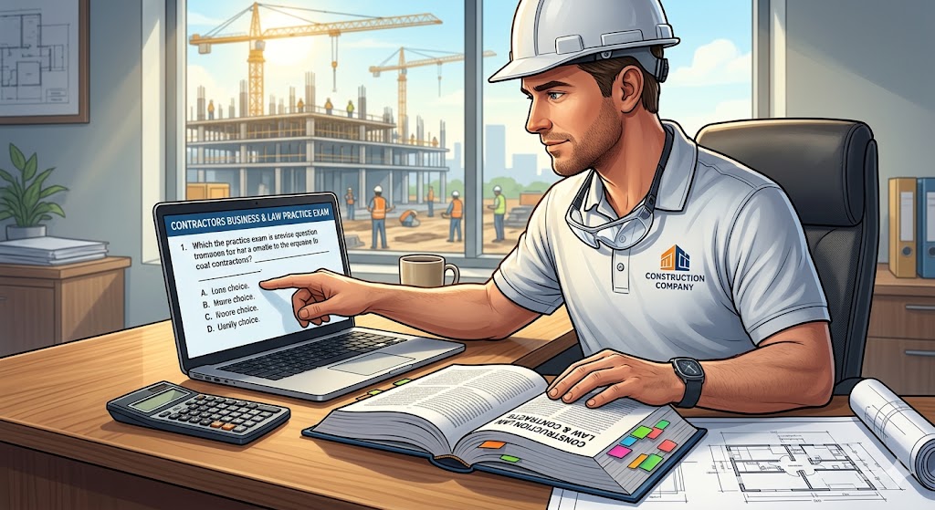 Contractors Business and Law Practice Exam Banner