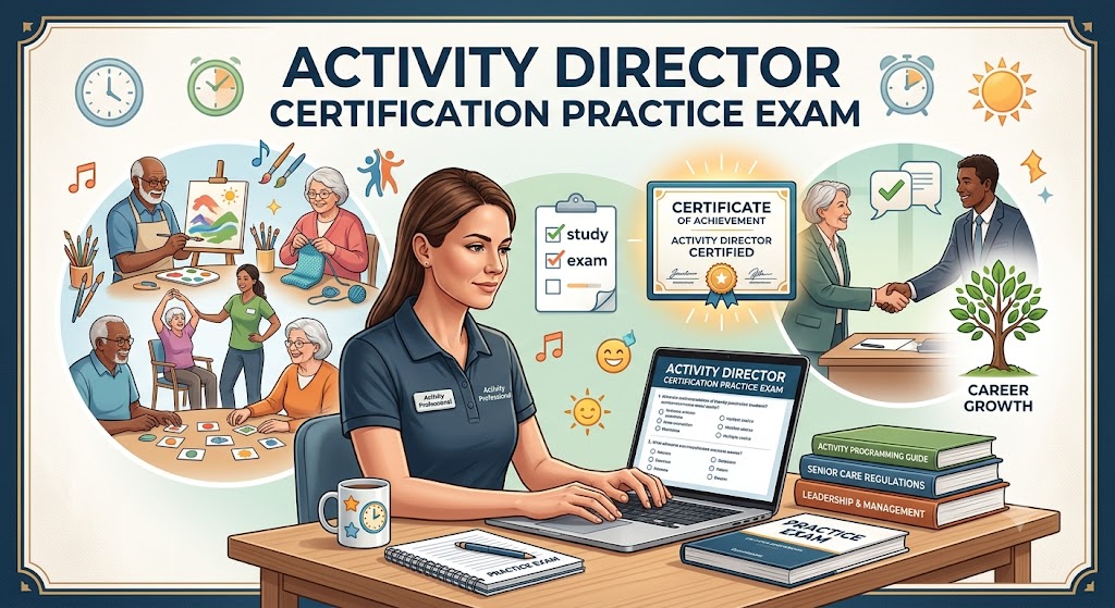 Activity Director Certification Practice Exam Banner