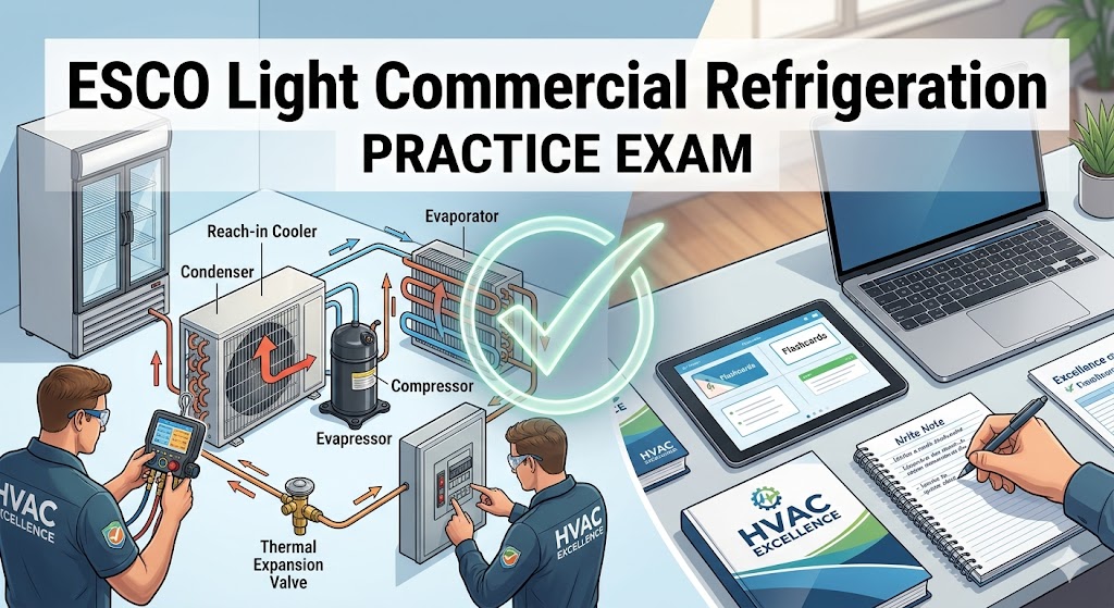 ESCO Light Commercial Refrigeration Practice Exam Banner