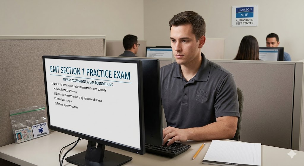 Emergency Medical Technician (EMT) Section 1 Practice Exam Banner