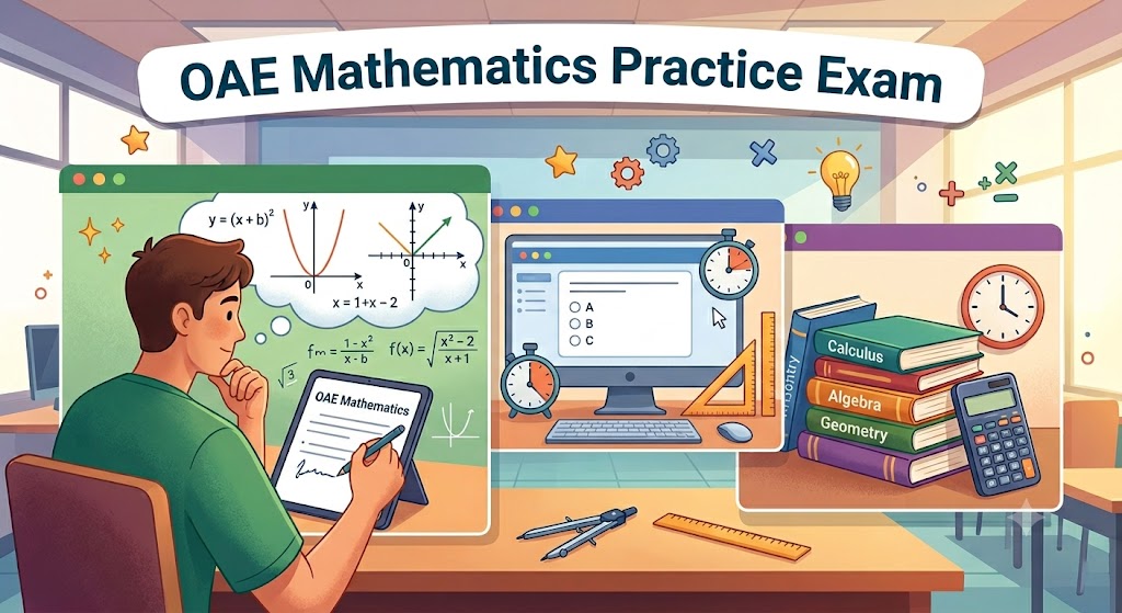 OAE Mathematics Practice Exam Banner
