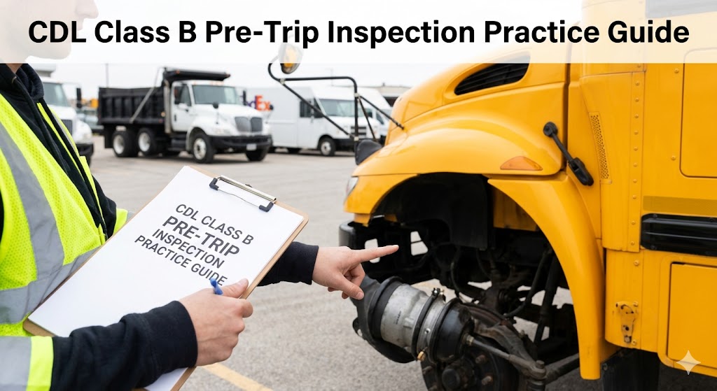 CDL Class B Pre Trip Inspection Practice Exam Banner