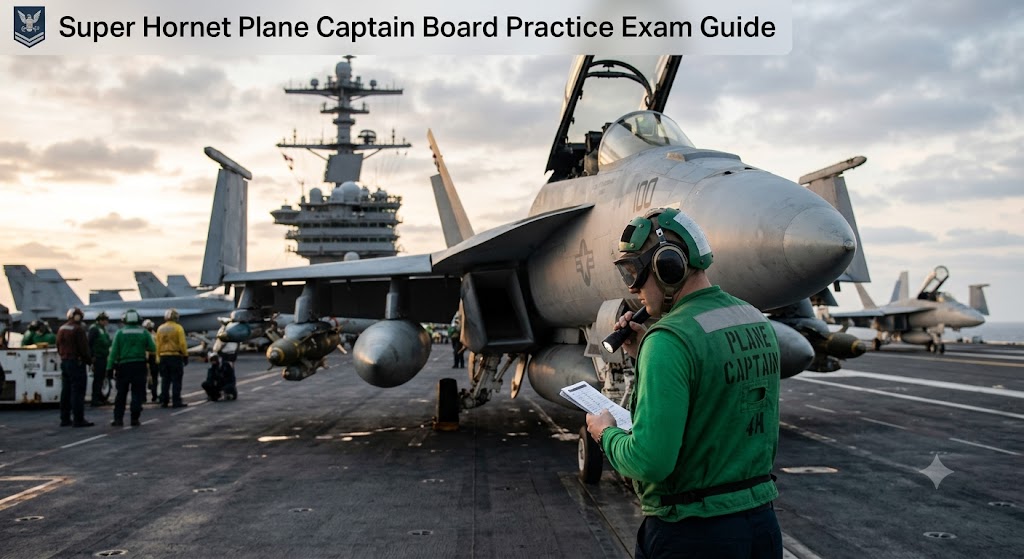 Super Hornet Plane Captain Board Practice Test Banner