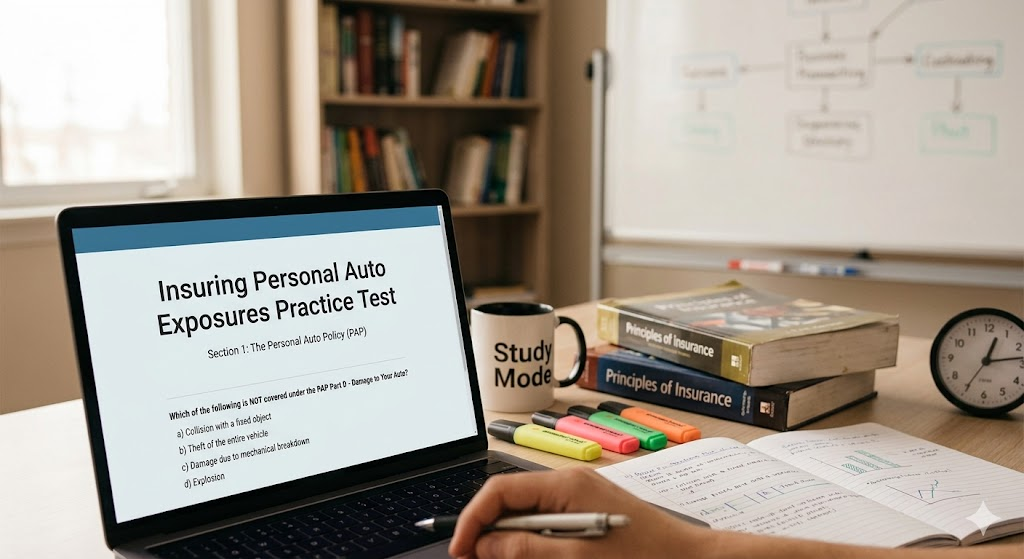 Insuring Personal Auto Exposures Practice Test Banner
