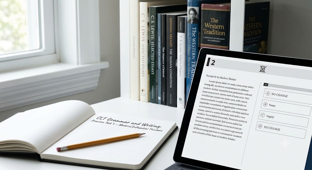 CLT Grammar/Writing Practice Test 4 – Modern/Influential Thinkers Banner
