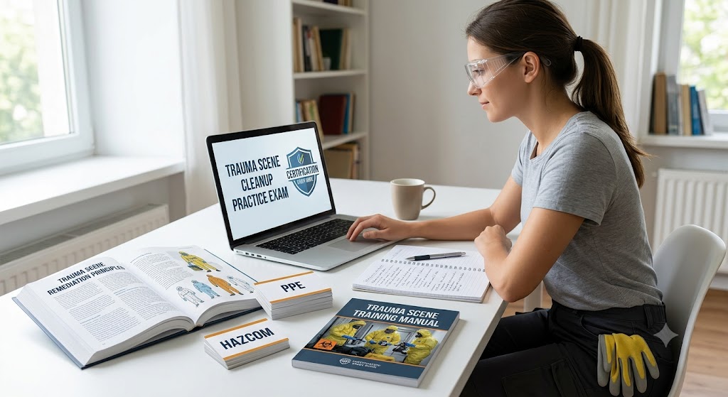 Trauma and Crime Scene Cleanup Practice Test Banner