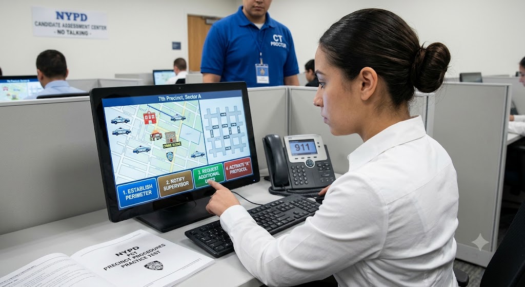 NYPD Police Communications Technician (PCT) Precinct Procedures Practice Test Banner