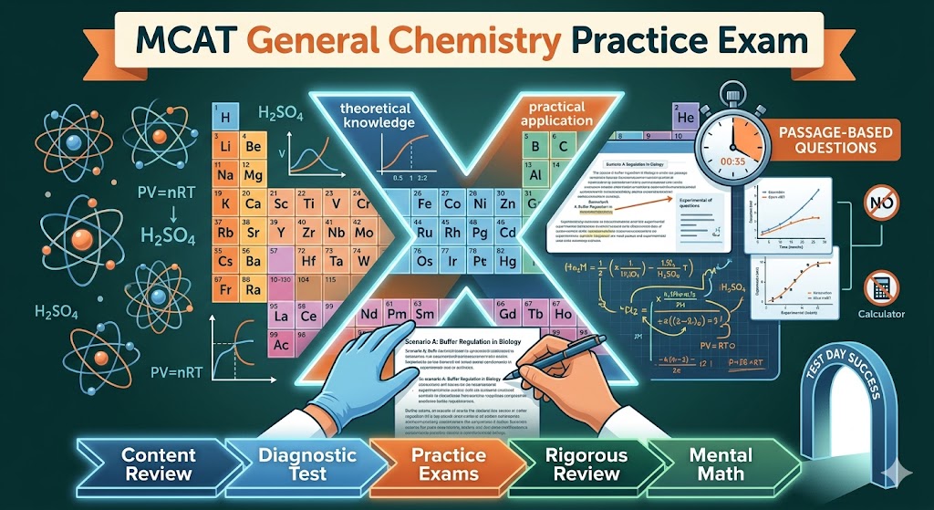 Medical College Admission Test (MCAT) General Chemistry Practice Exam Banner
