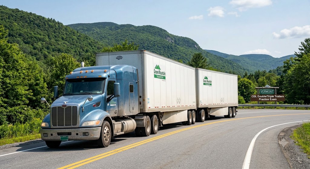 Vermont CDL Double/Triple Trailers Practice Test Banner