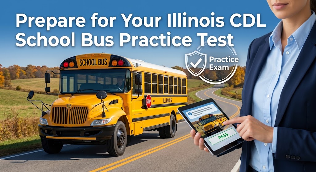 Illinois CDL School Bus Practice Test Banner