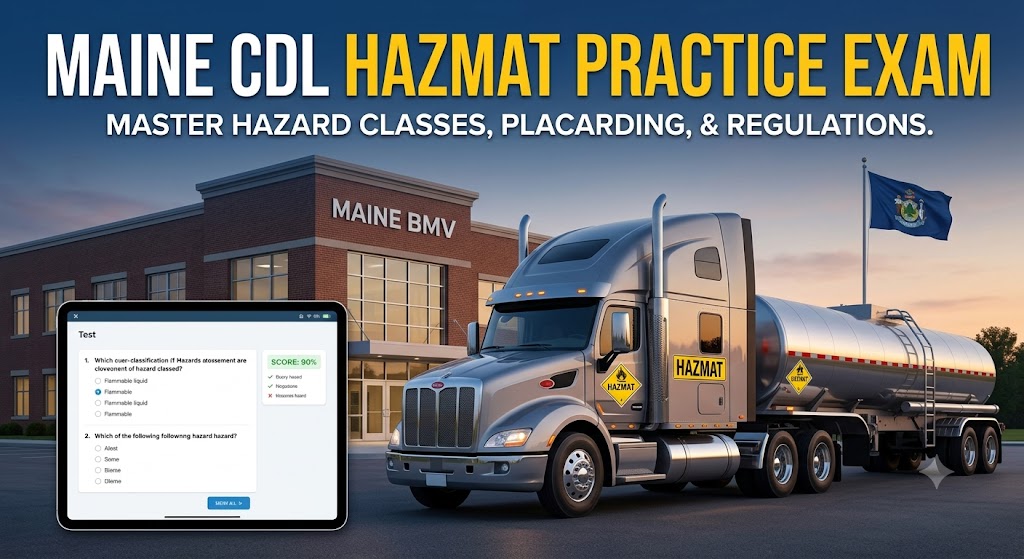 Maine CDL Hazmat Practice Test Banner
