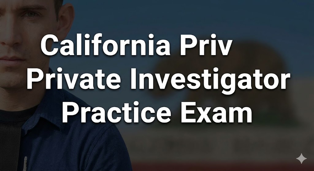 California Private Investigator Practice Exam Banner