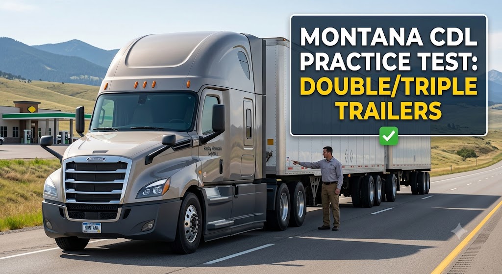 Montana CDL Double/Triple Trailers Practice Test Banner