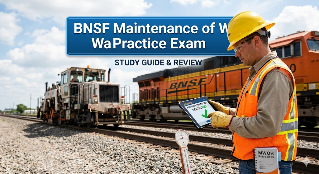 BNSF Maintenance of Way Operating Rules Practice Test Banner