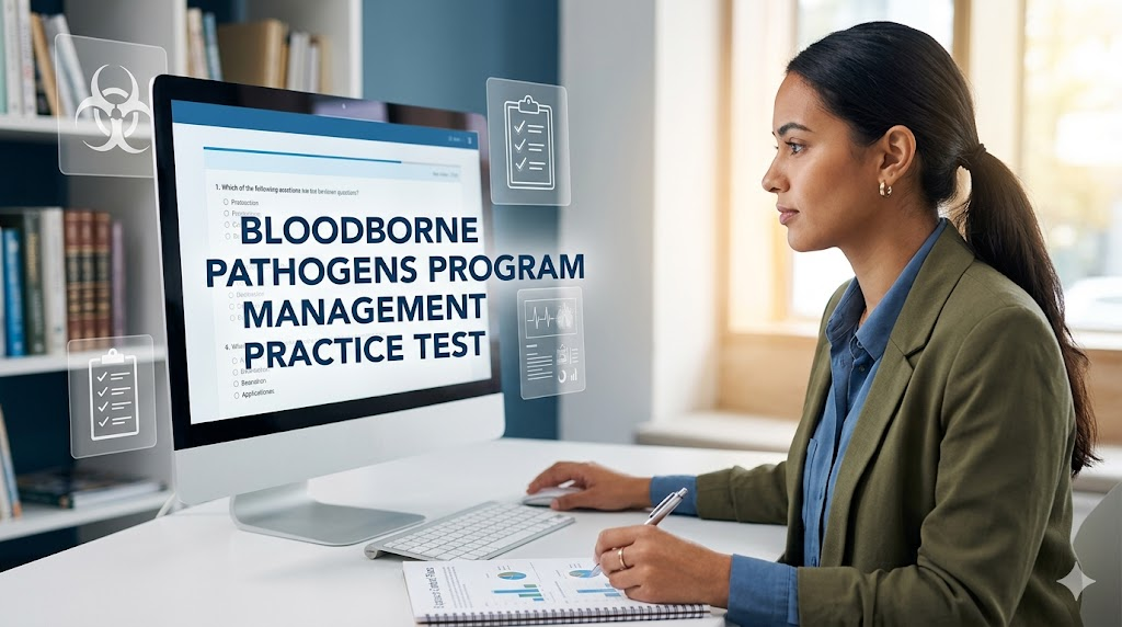 Bloodborne Pathogens Program Management Practice Test Banner