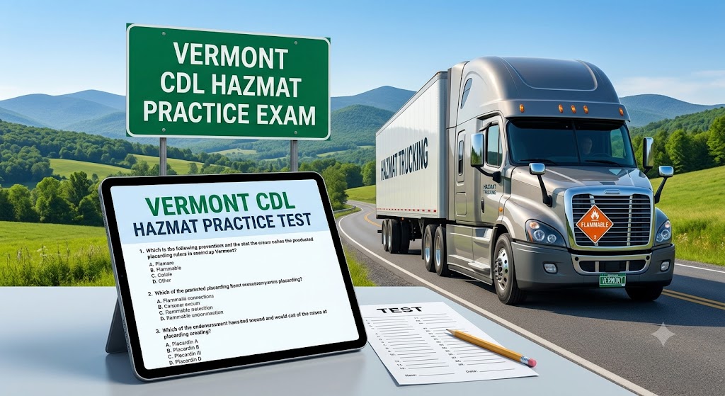 Vermont CDL Hazmat Practice Test Banner