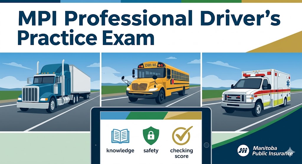 MPI Professional Driver's License Manual Practice Test Banner