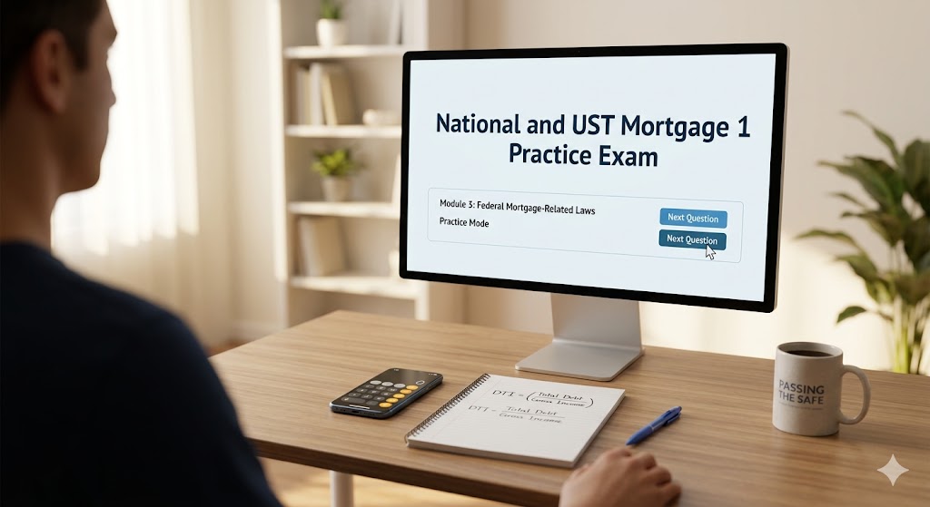 National and UST Mortgage 1 Practice Exam Banner