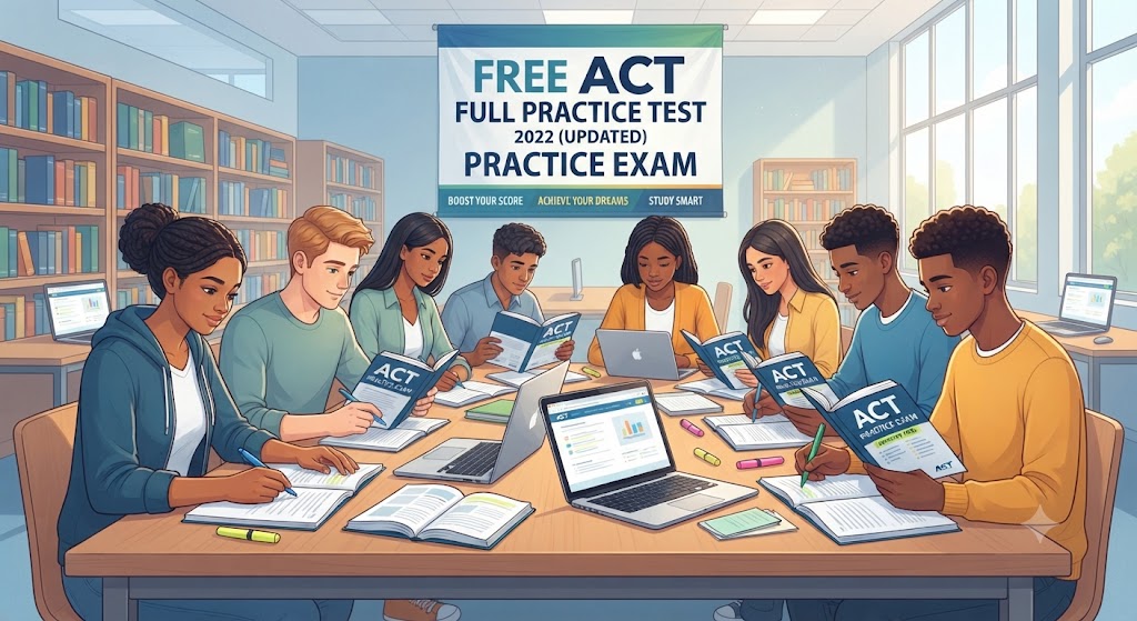 Free ACT Full Practice Test 2022 (UPDATED) Question Answers Banner