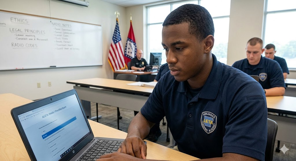 Arkansas Law Enforcement Training Academy (ALETA) Week 1 Practice Test Banner