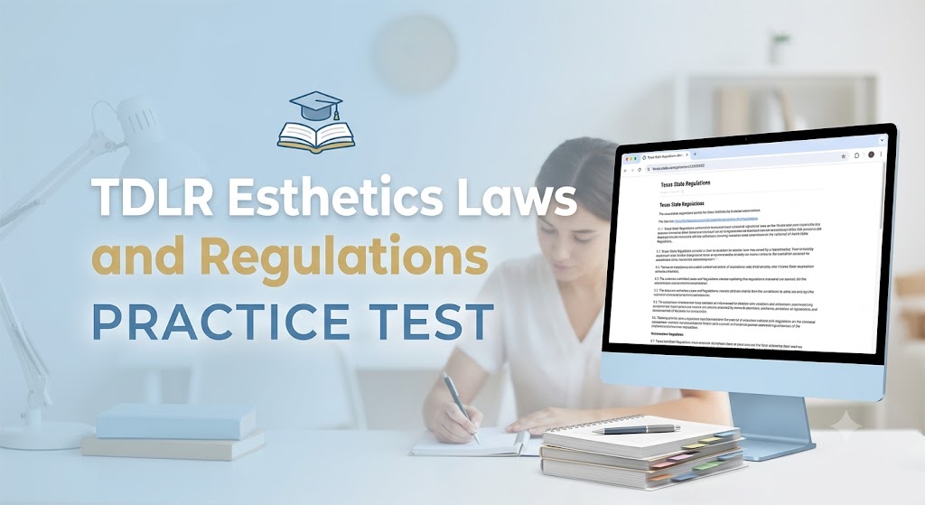 TDLR Esthetics Laws and Regulations Practice Test Banner