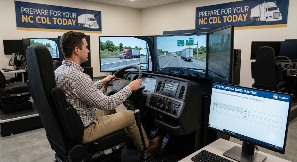 North Carolina CDL General Knowledge Test Simulator Banner
