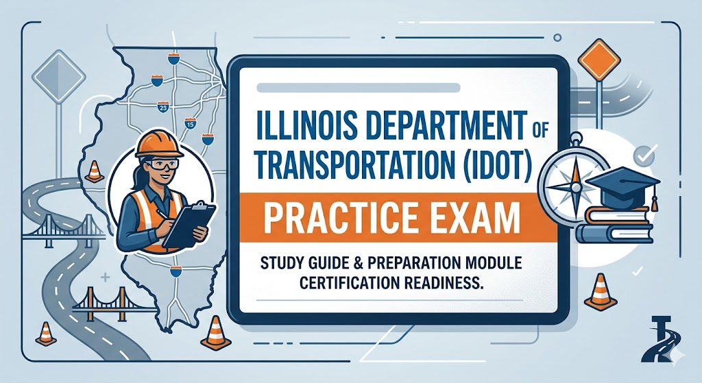Illinois Department of Transportation (IDOT) Practice Test Banner
