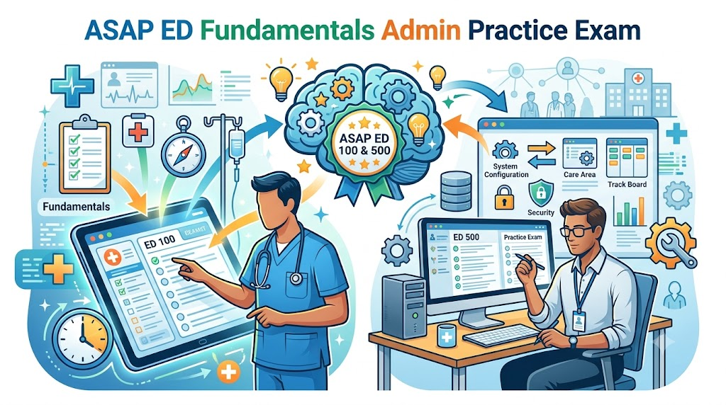 ASAP Emergency Department Fundamentals (ASAP ED 100) and Administrator (ASAP ED 500) Practice Test Banner