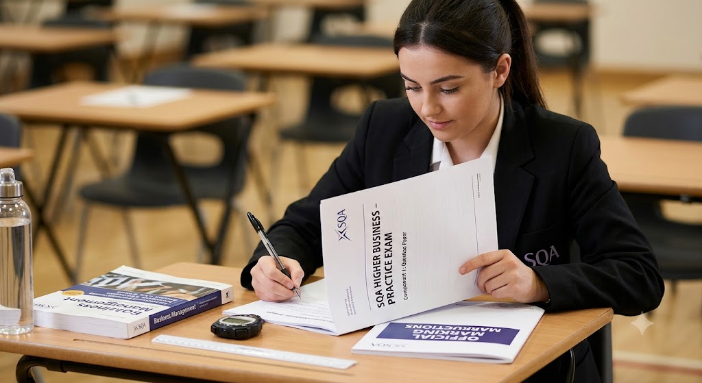 SQA Higher Business Practice Exam Banner