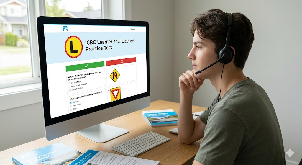 ICBC Learner’s 'L' License Practice Test Banner